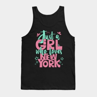 Just A Girl Who Loves New York City Traveling Gift print Tank Top